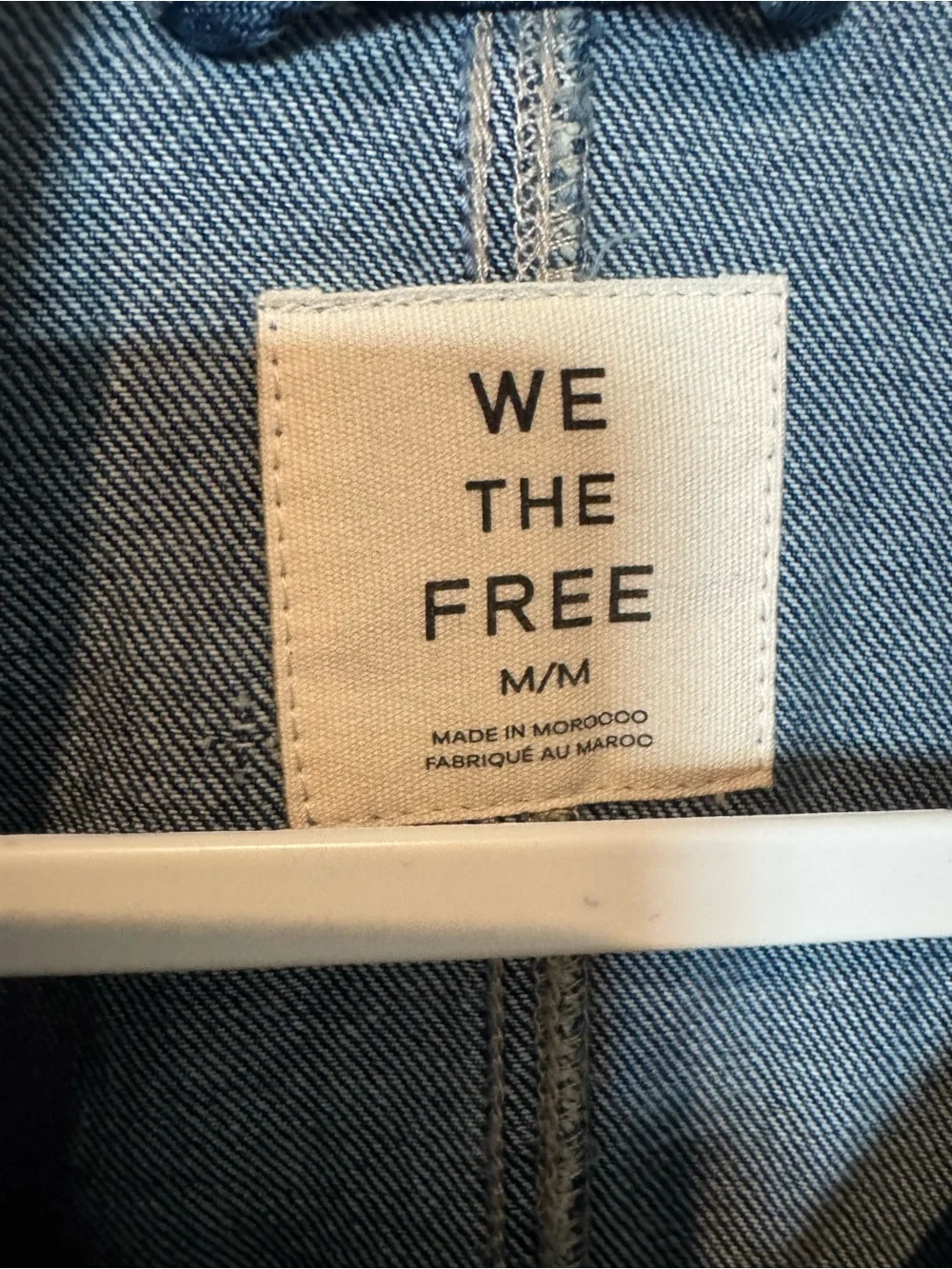 Free People Imogene Officer Double Breasted Blue Denim Jacket - WE THE FREE - Picture 3 of 5